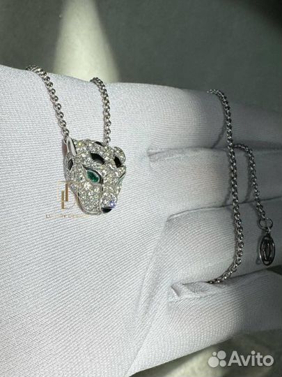 Подвеска колье Cartier Panthere белое золото 750