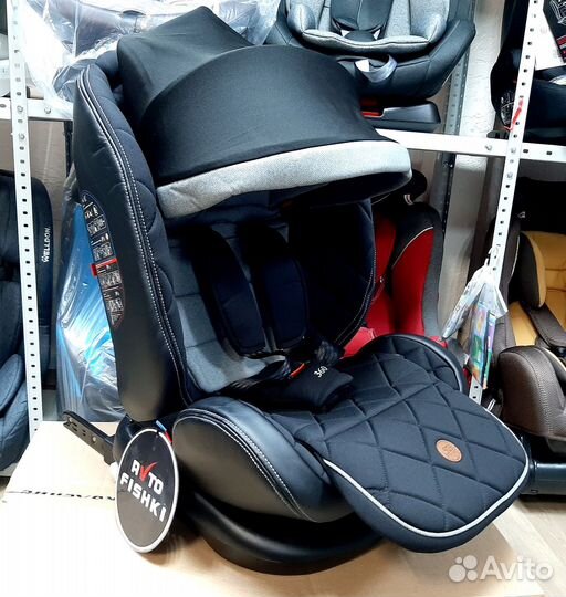 Автокресло с капюшоном isofix поворот 0-36 (новое)