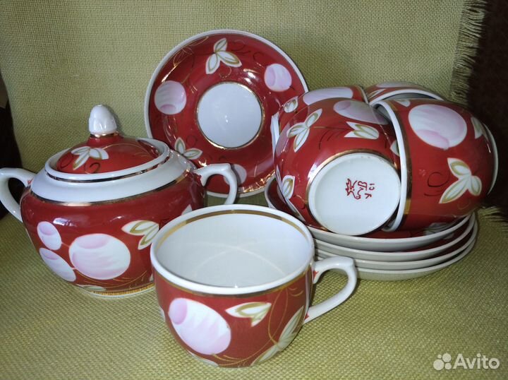 Предметы сервиза Слива Вербилки СССР