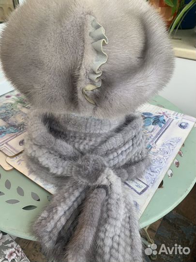 Норковый берет мягкий