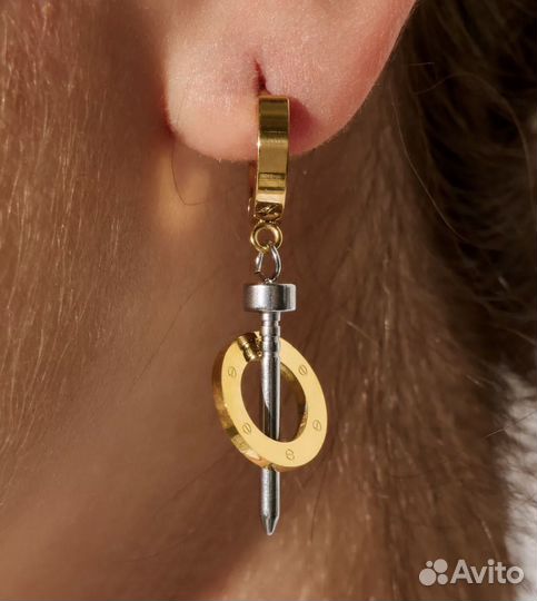 Серьги cartier гвоздь