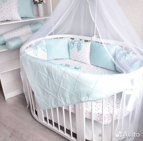 Новые бортики подушки в кроватку