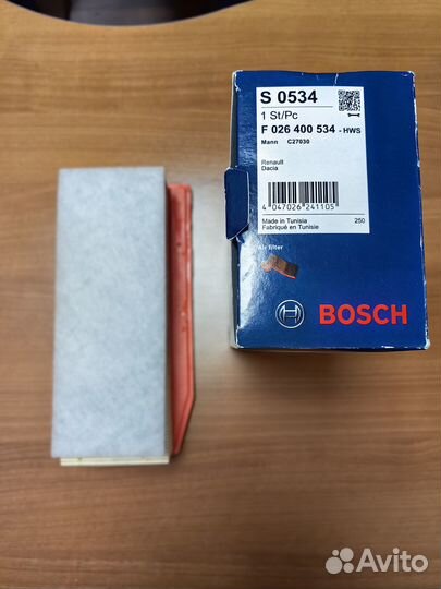 Воздушный фильтр bosch F 026 400 534