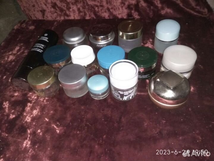 Баночки для крема стекло