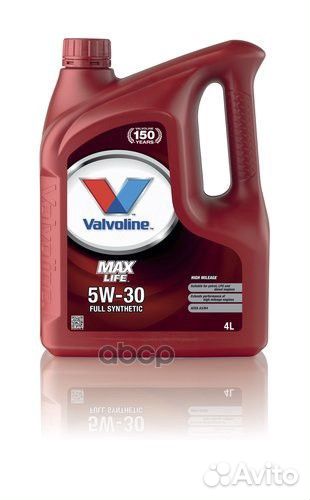 Масло моторное valvoline Maxlife 5W-30 4л. Valv