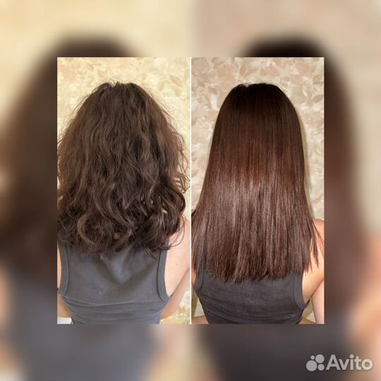 Кератиновое выпрямление волос