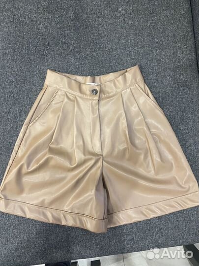Шорты экокожа