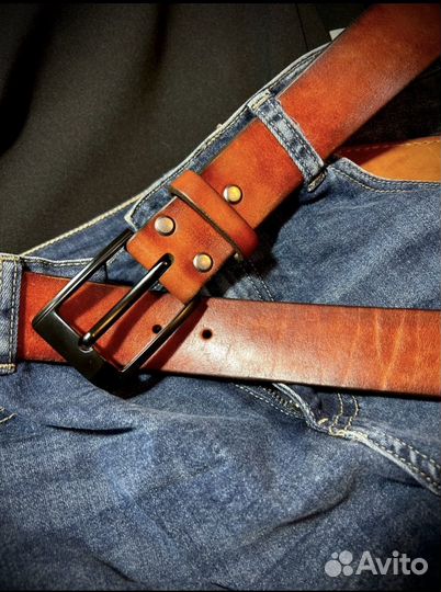 Ремень натуральная кожа ручной работы