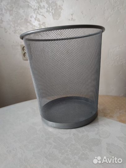 Корзина ведро металлическая сетка для бумаг мусора