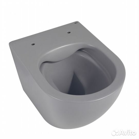 Унитаз Bequem подвесной серый матовый, безободковый
