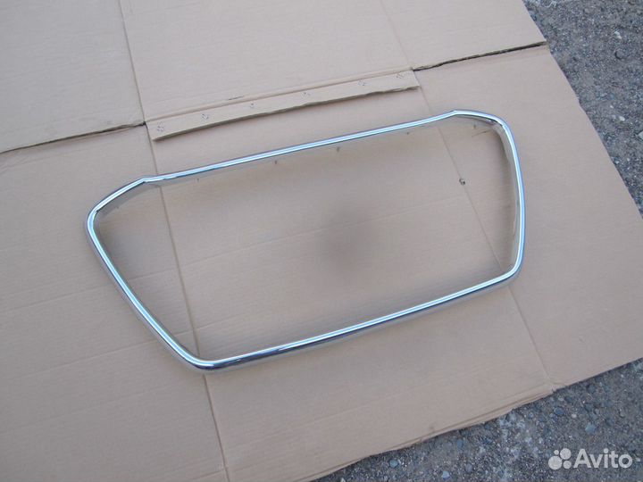 Хром молдинг переднего бампера Mitsubishi ASX рест