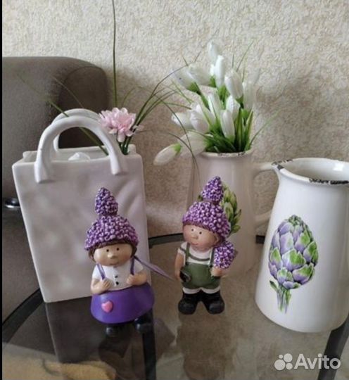 Фигурки интерьерные лаванда, новые