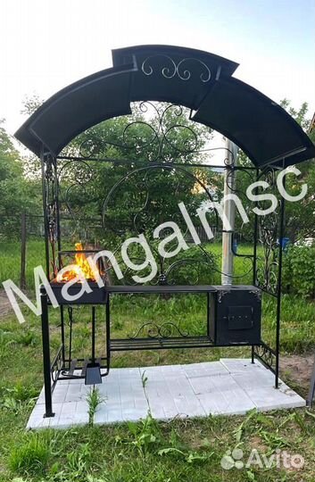 Кованные мангалы с крышей