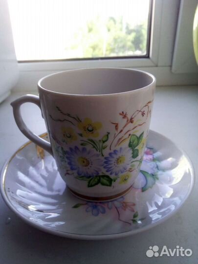 Чайная пара фарфор СССР 250 мл