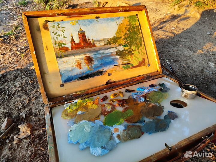 Картина маслом этюд пейзаж