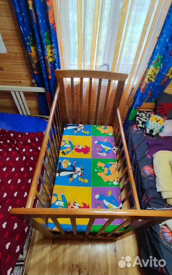 Детская кровать манеж с матрасом