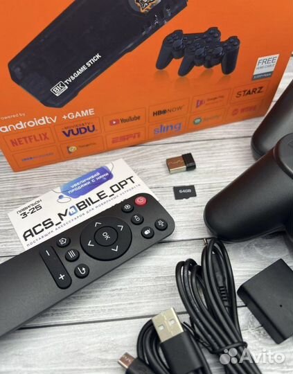 Андроид тв приставка Game stick на 64 гб опт
