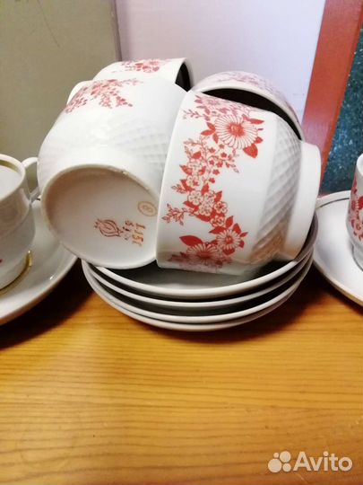 Чайные пары 6 штук винтаж СССР