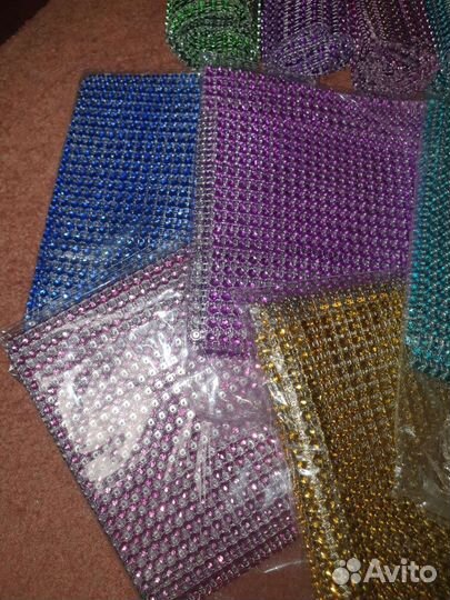 Лента декоративная, имитация страз 12 см