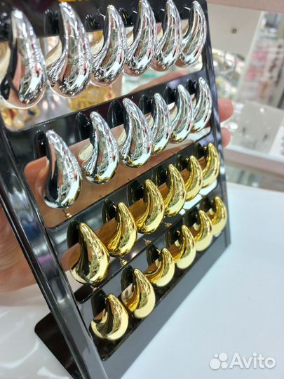 Серьги капли, серьги трендовые капельки, новые