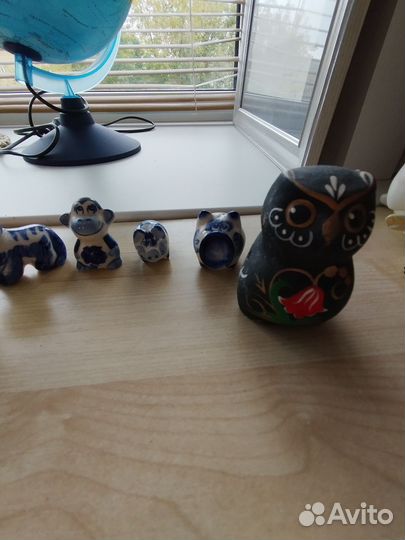 Фигурки сов и животных