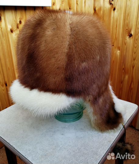 Зимняя норковая женская шапка