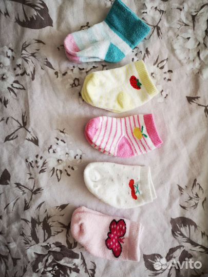 Носки детские 5 пар для новорожденного