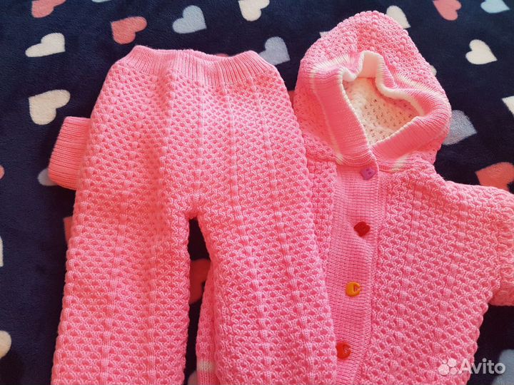 Новый очень тёплый костюмчик.Размер 75-80