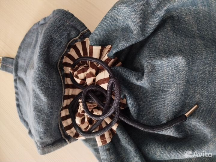 Рюкзак женский джинсовый ручной работы б/у