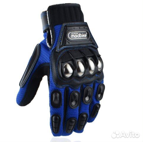 Мото перчатки Madbike Metal, металлические вставки