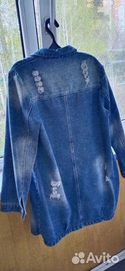 Френч джинсовый женский, цвет бледнее чем на фото