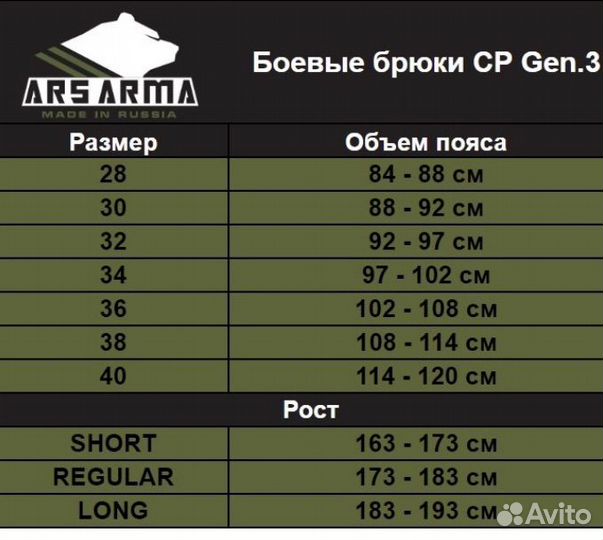 Брюки боевые ARS arma CP GEN 3, multicam