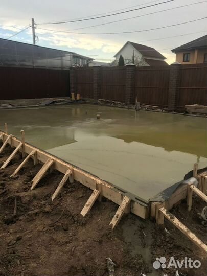 Заезд на участок парковка фундамент под ключ