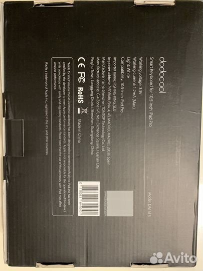 Чехол-клавиатура dodocool Smart Keyboard for 10.5