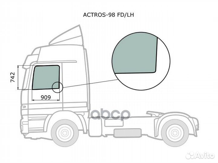 Стекло боковое опускное (Спереди/ Слева/ Цвет