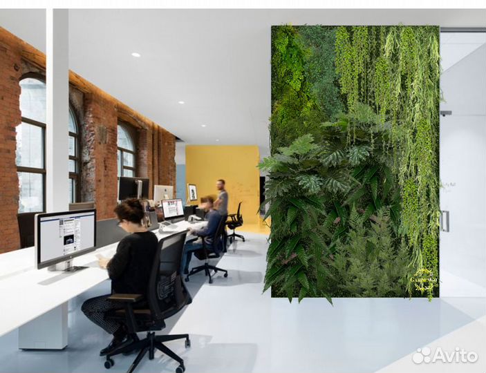 Фитостена из искусственных растений 