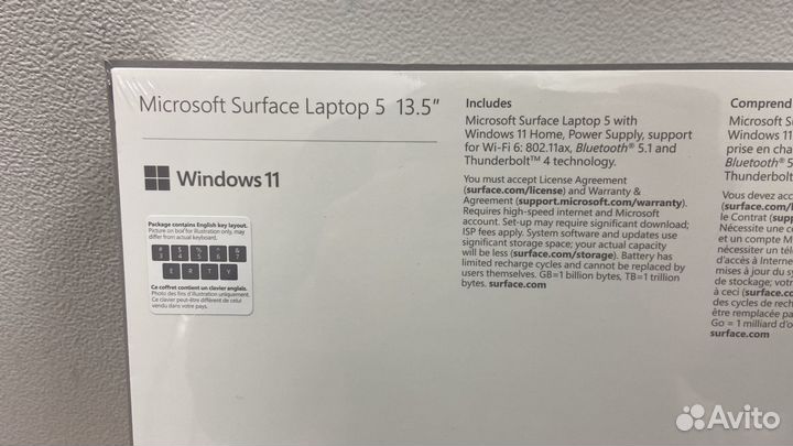 Ноутбук microsoft surface laptop 5 13 8/512gb