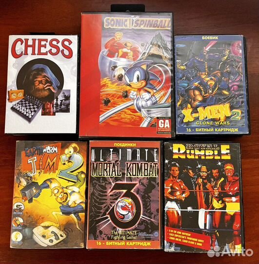 Картриджи SegaMegaDrive2 лот 6шт