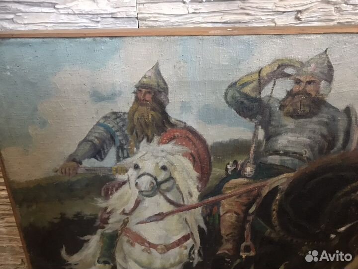 Картина Три Богатыря и Неизвестная