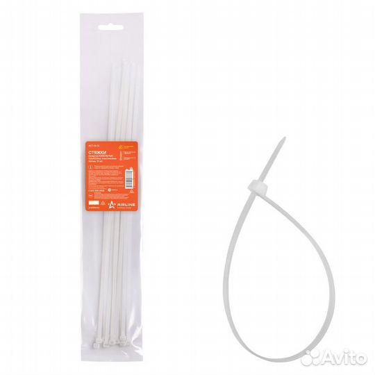 Стяжки (хомуты) кабельные 4,8*400 мм, пластиковые