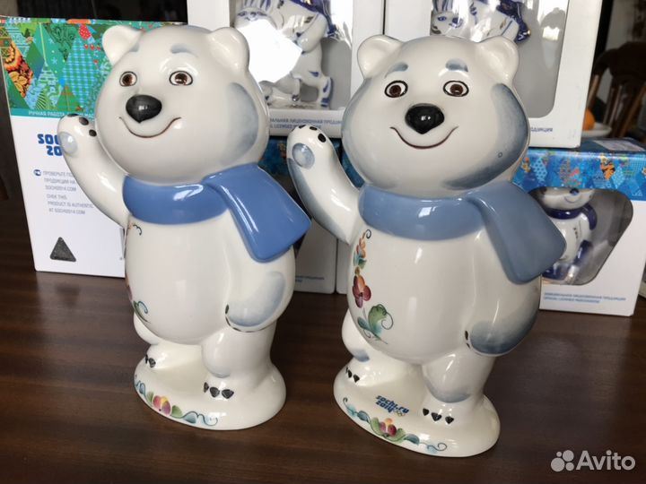 Олимпийский мишка Сочи 2014 Семикаракорский фарфор