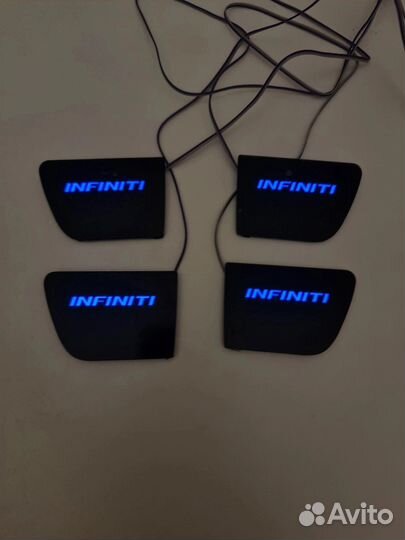 Led подсветка дверных ручек салона infiniti