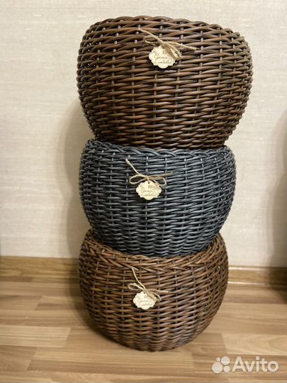 Кашпо горшки для цветов из ротанга