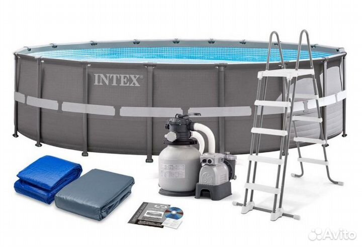 Каркасный бассейн 549х132см intex