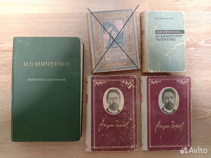 Книги: Мичурин, Выгодский, Чехов, Ленин