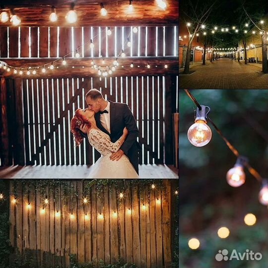 Ретро Гирлянда для улицы и дома