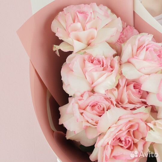 Цветы. Розовые французские розы с доставкой
