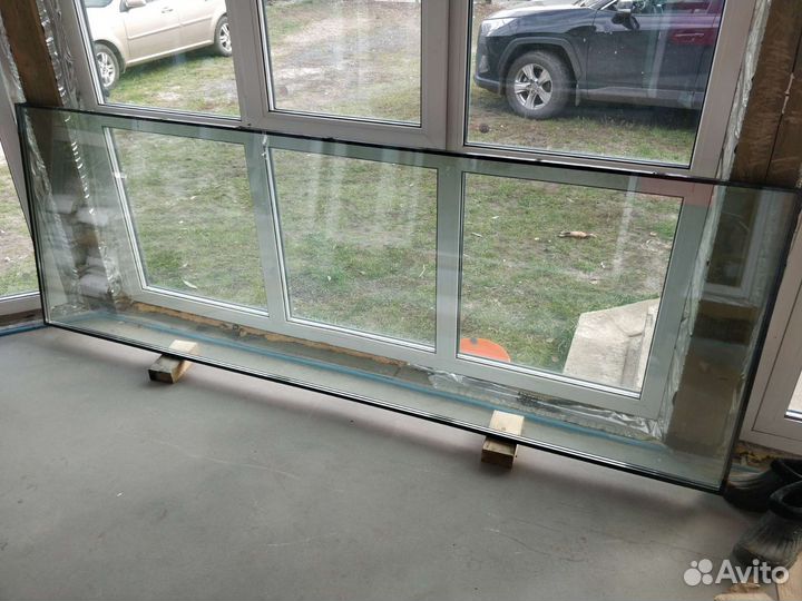 Окно пластиковое 960х2630 глухое панорамное