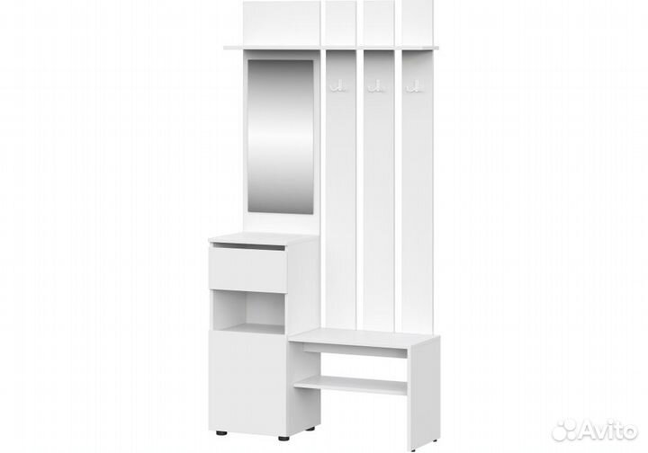 Прихожая Валенсия белый текстурный