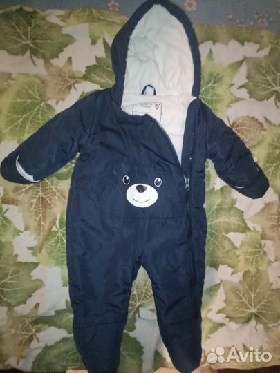 Комбинезон демисезонный теплый для малыша 62 осень